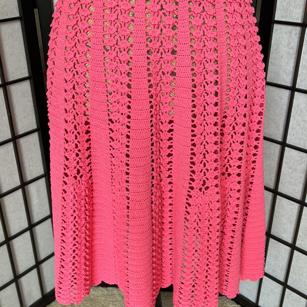 Michael Kors Collection Hot Pink Crochet Midi Dress - Picture 5 of 15